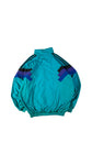 Vintage Adidas Sportjacke 90s Nylon Tactel Textile Fiber Grün/Türkis D6 M-L