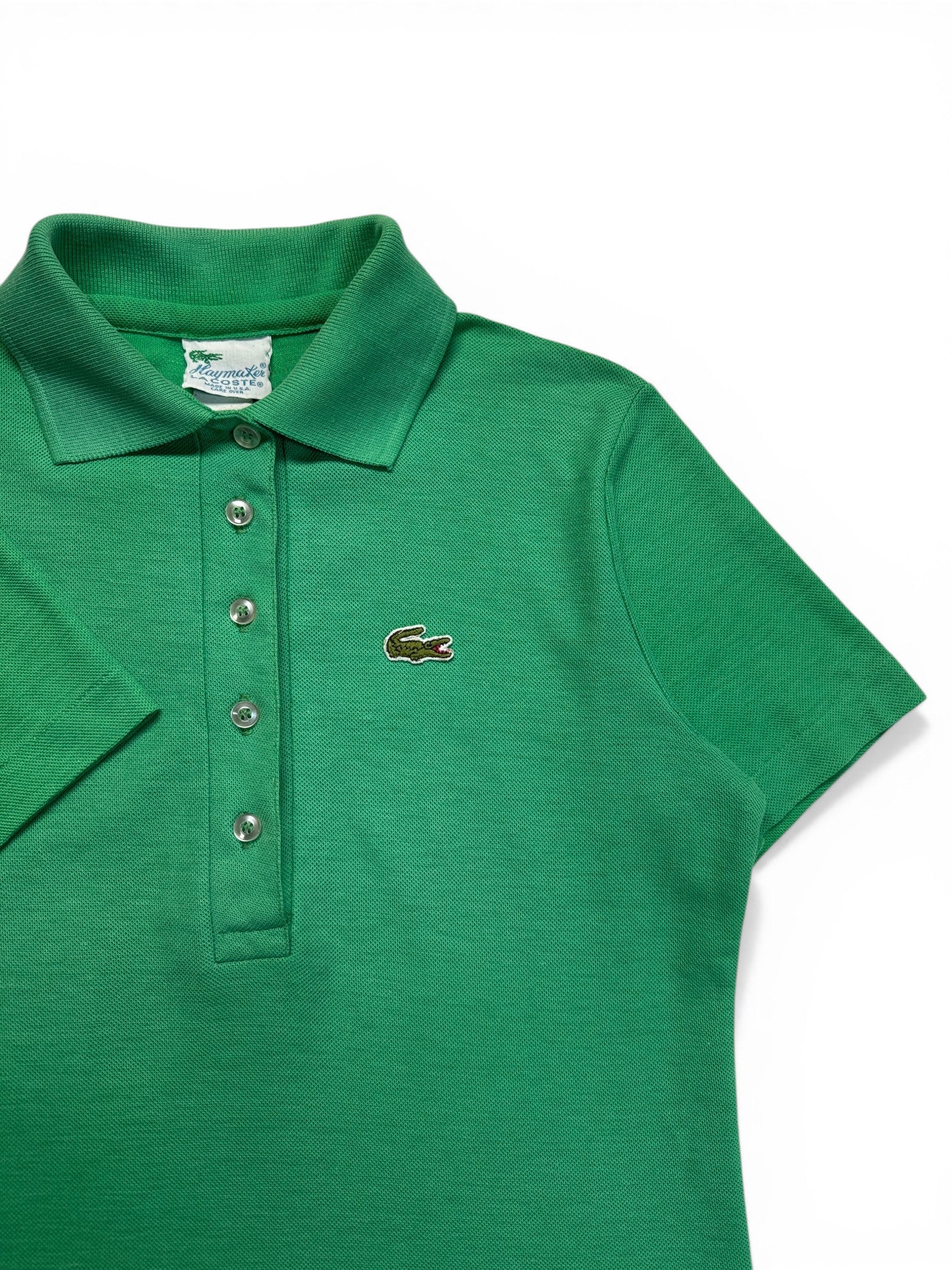 70s Lacoste Polo By Haymaker Made In USA Grün XS