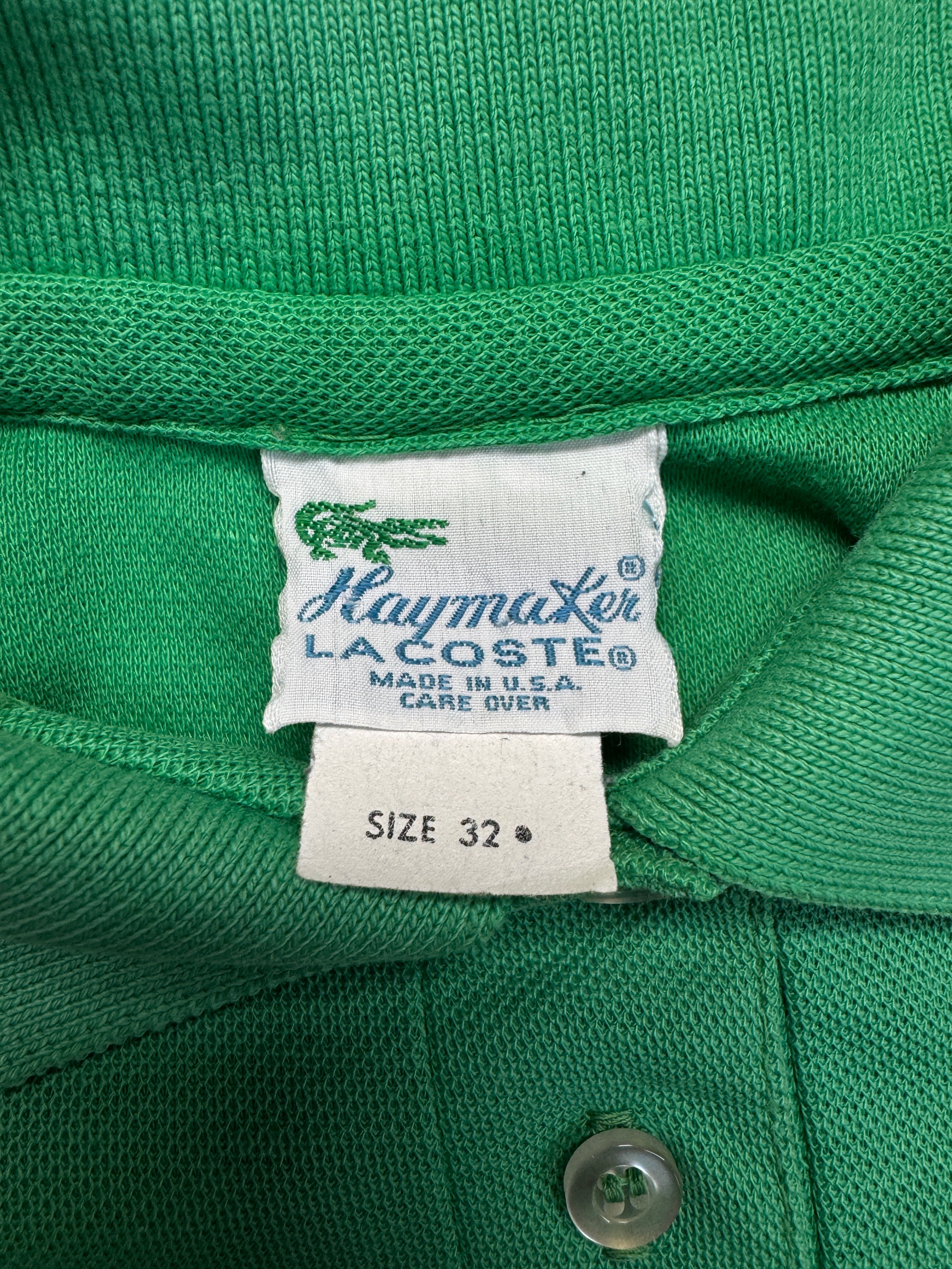 70s Lacoste Polo By Haymaker Made In USA Grün XS