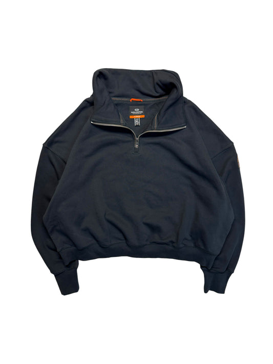 Parajumpers Sweater Quarterzip Cropped "Fleece" Schwarz XL