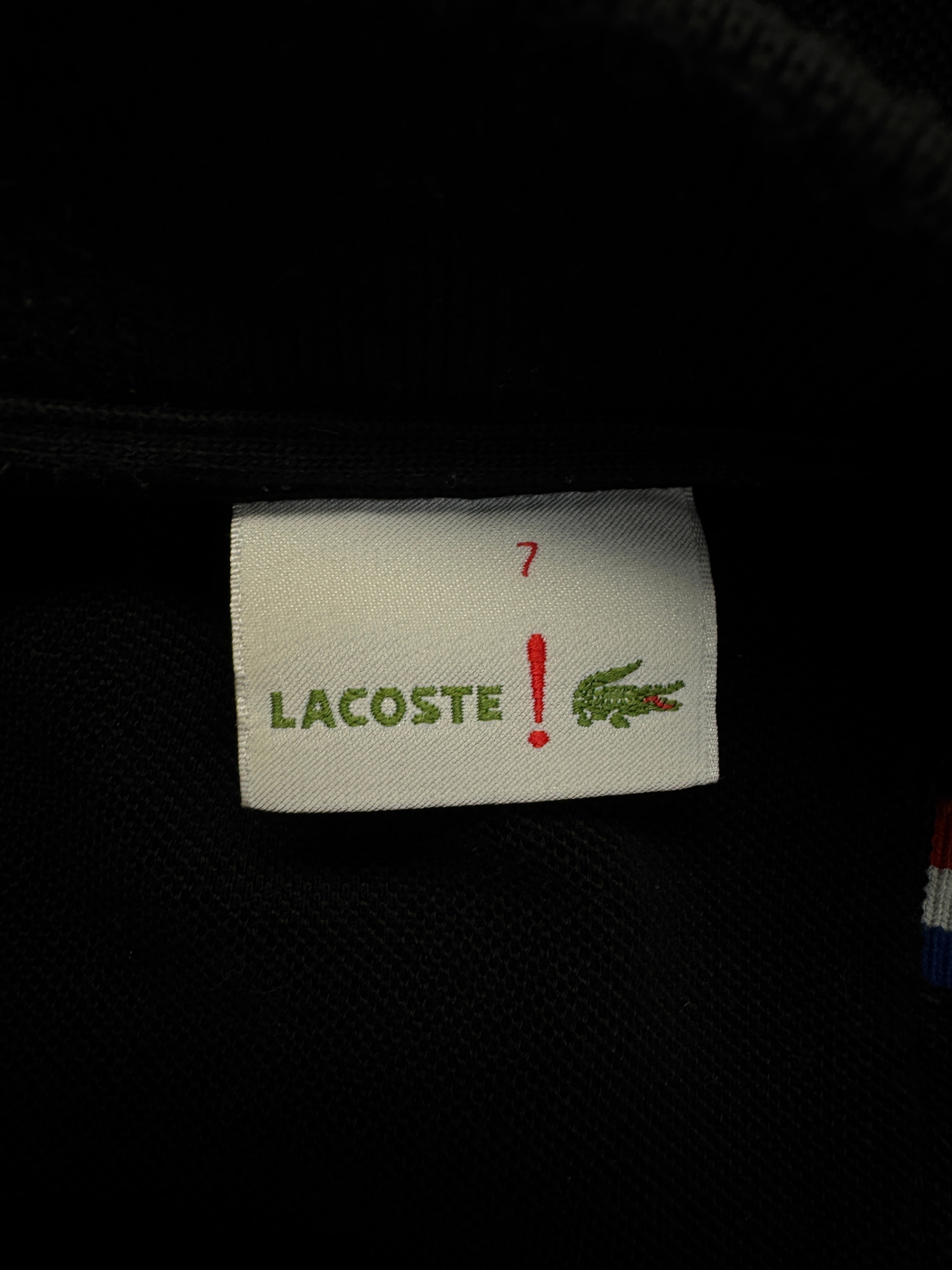 00s Lacoste! Polo Shirt Tricolor France Schwarz (7) XL