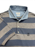 Brunello Cucinelli Polo Shirt Gestreift Grau Blau XXS