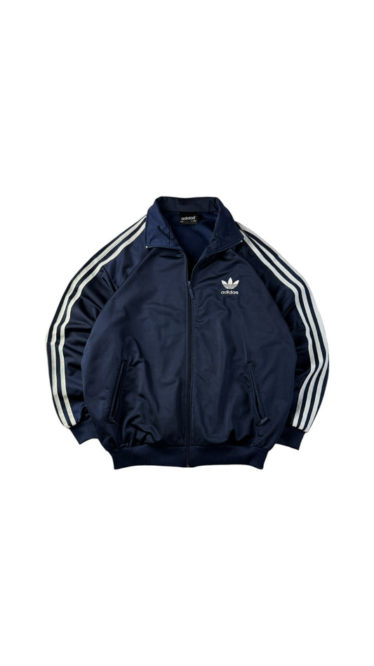 Vintage Adidas Sportjacke 90s Firebird Dunkelblau D6 M-L