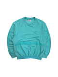 80s Adidas by Ventex Damen Sweater Mit Taschen Made In France Türkis 40 M