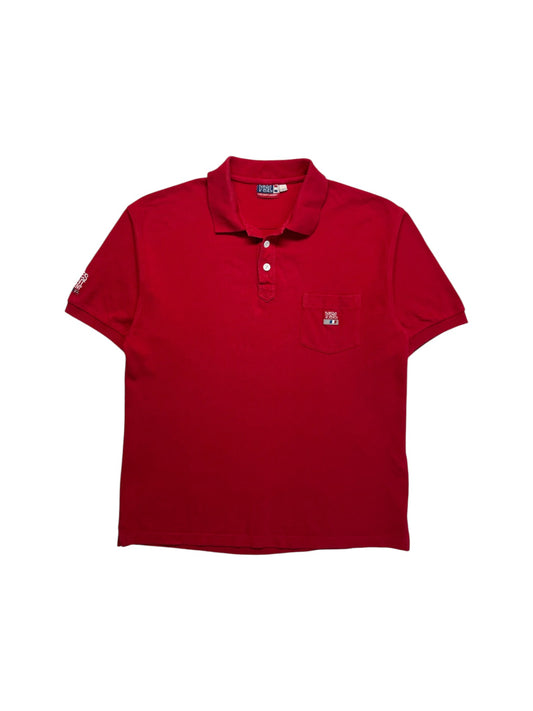 90s Yves Saint Laurent Polo Rot L