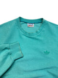 80s Adidas by Ventex Damen Sweater Mit Taschen Made In France Türkis 40 M