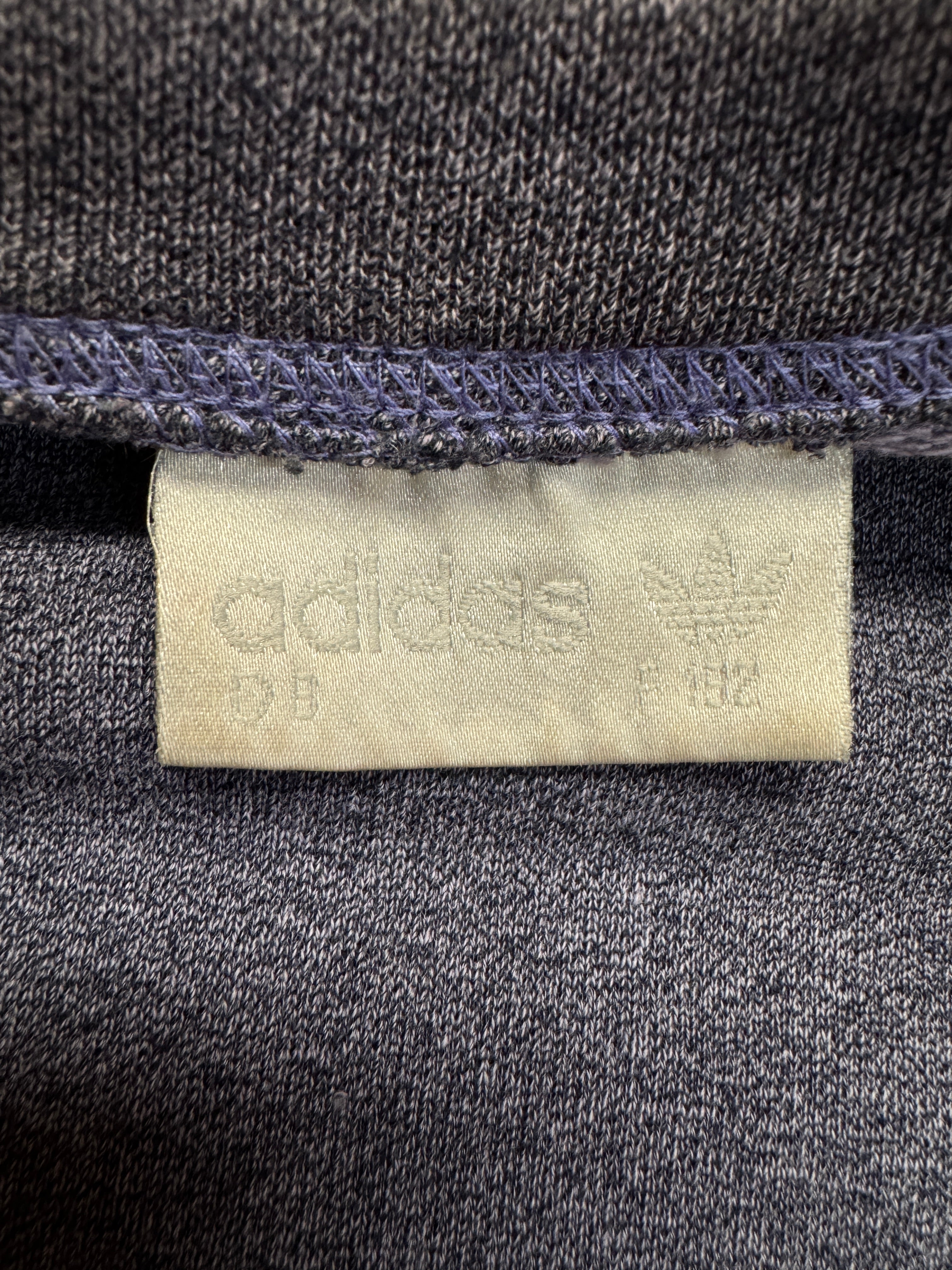 90s Adidas Sweater "Colors of Sport" Dunkelblau/Lila D8 L-XL