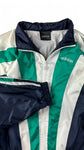 Vintage Adidas Sportjacke 90s Nylon Dunkelblau Weiß D5 M