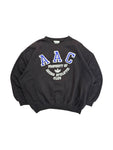 90s Adidas Sweater "AAC" Bestickt Boxy Made In Singapore Schwarz L