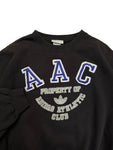 90s Adidas Sweater "AAC" Bestickt Boxy Made In Singapore Schwarz L
