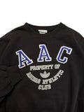 90s Adidas Sweater "AAC" Bestickt Boxy Made In Singapore Schwarz L