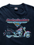 Vintage Harley Davidson Cafe Shirt 90s Single Stitch Made In USA Schwarz XXL