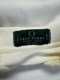 80s Fred Perry Polo Shirt Tennis Made In England Weiß XL