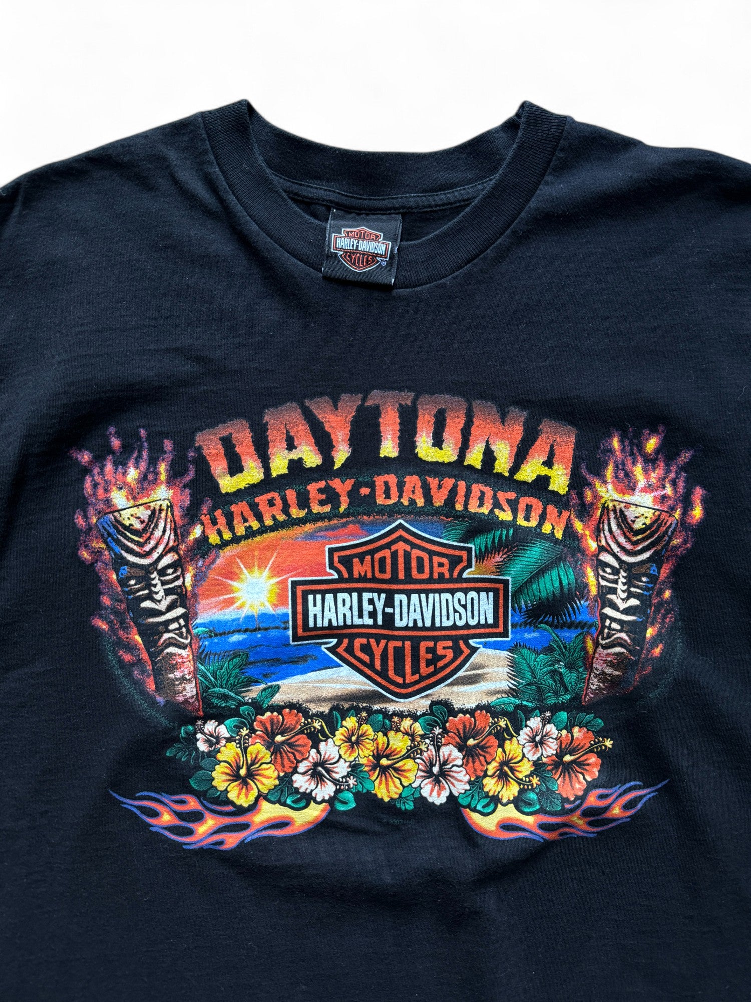 Harley Davidson Shirt 2007 "Daytona Beach-Florida" Made In USA Schwarz XL - RareRags