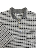 90s Fila Bootleg Polo Shirt 3D Knit Weiß Schwarz XL