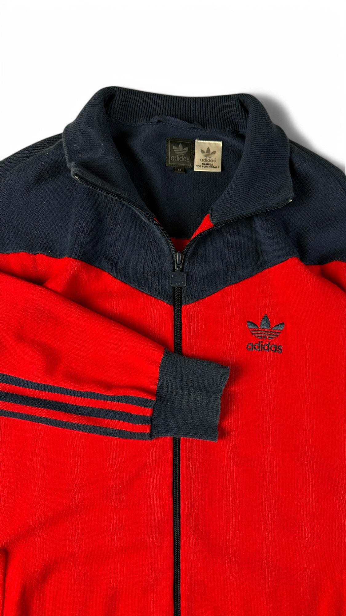 Adidas Sportjacke / Sweatjacke 00s Sample Rot Dunkelblau 50 M-L