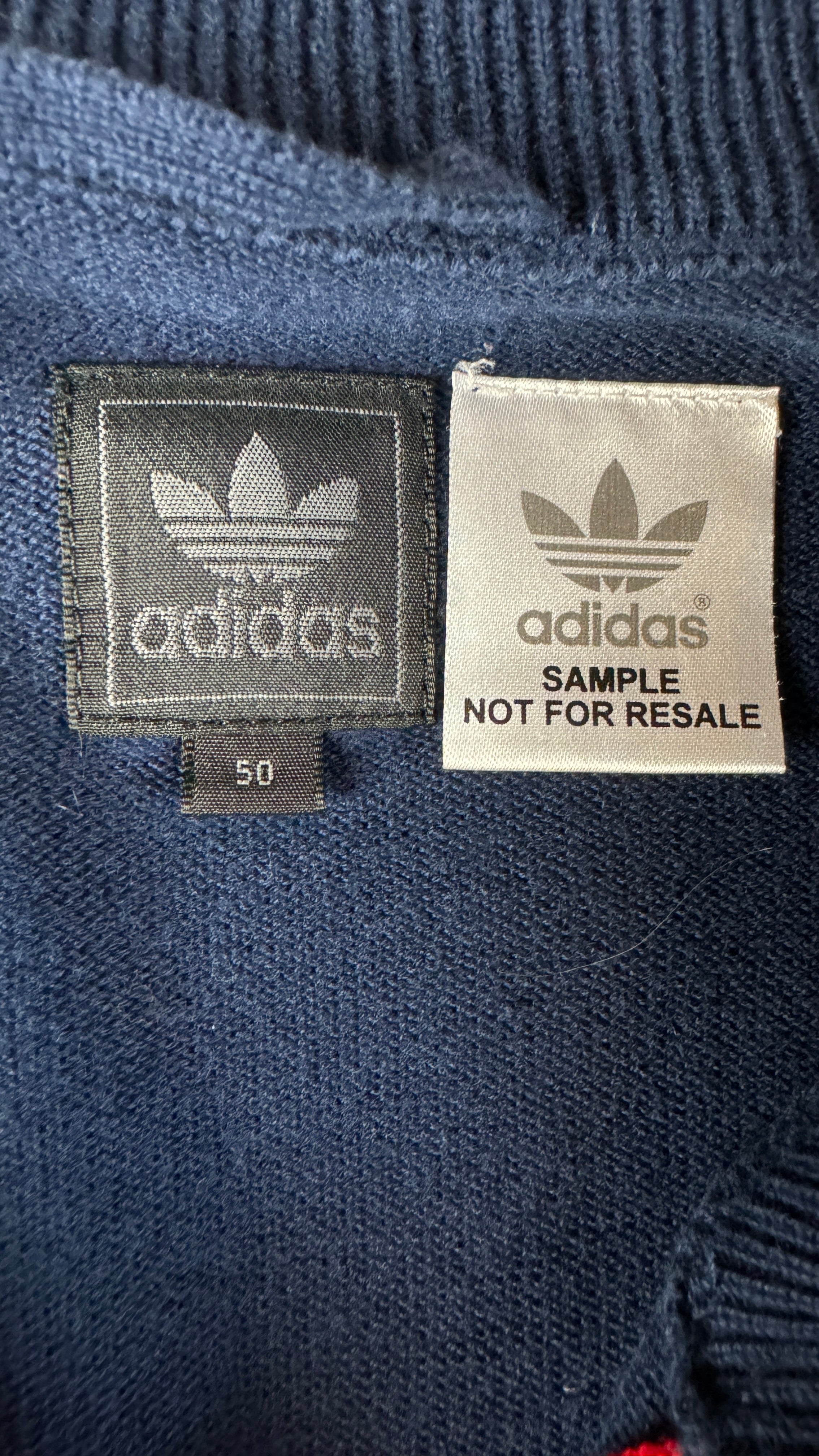 Adidas Sportjacke / Sweatjacke 00s Sample Rot Dunkelblau 50 M-L