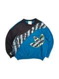 90s Adidas Sweater Blau Schwarz M-L
