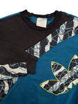 90s Adidas Sweater Blau Schwarz M-L