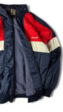 Vintage Adidas Sportjacke 80s Frottee Lining Kapuze Im Kragen Dunkelblau Rot D6 M
