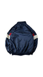 Vintage Adidas Sportjacke 80s Frottee Lining Kapuze Im Kragen Dunkelblau Rot D6 M