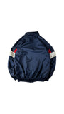 Vintage Adidas Sportjacke 80s Frottee Lining Kapuze Im Kragen Dunkelblau Rot D6 M