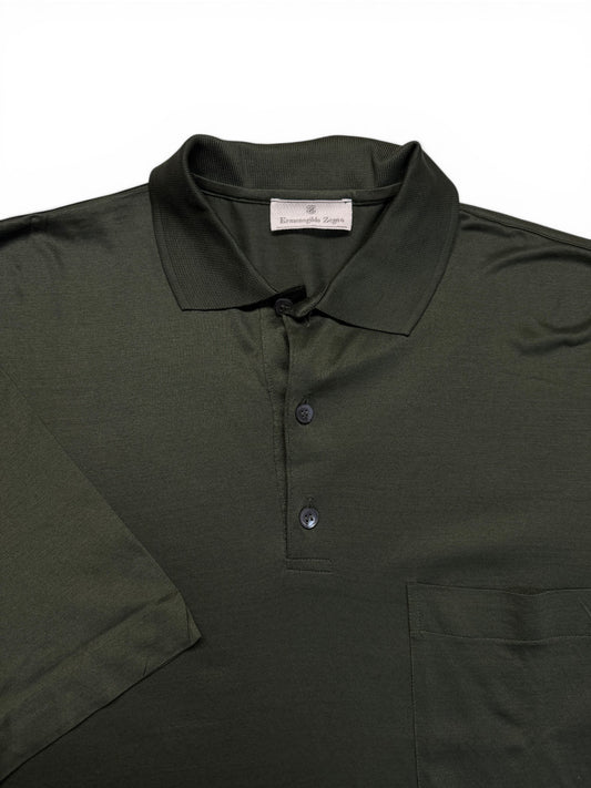 Ermenegildo Zegna Polo Shirt Basic Made In Italy Grün 54 XL