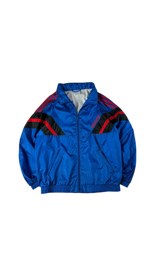 Vintage Adidas Sportjacke 90s Nylon Made In Syria Blau Rot D8 XL-XXL