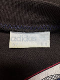 90s Adidas Sweater Colorblocked Boxy Schwarz Weiß Rot L