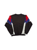 90s Adidas Sweater Colorblocked Boxy Schwarz Weiß Rot L