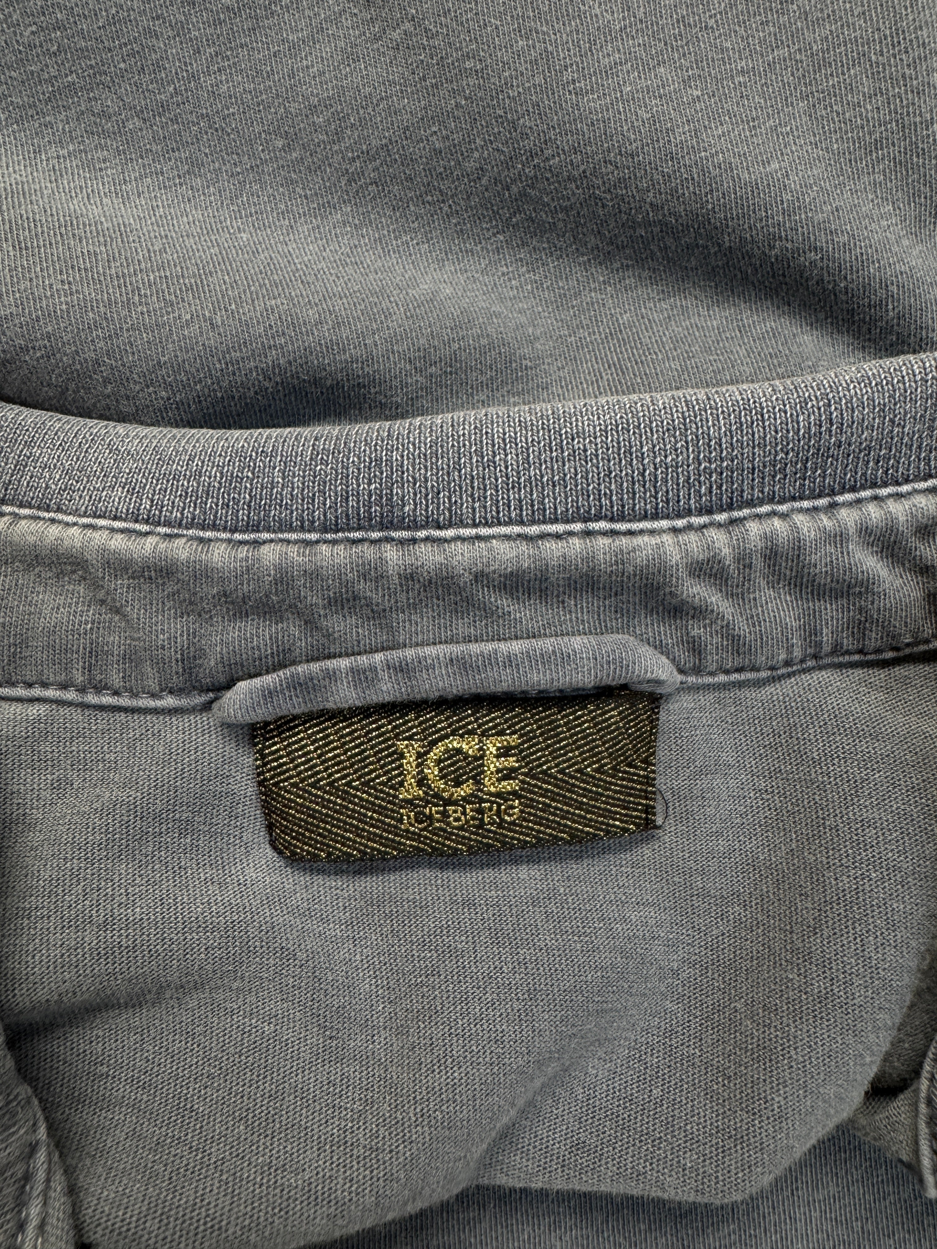 90s Iceberg Polo Shirt Pink Panther Grau L