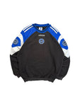 90s Adidas Sweater "Sitor" Saller Patches Schwarz Blau M