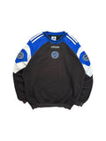 90s Adidas Sweater "Sitor" Saller Patches Schwarz Blau M