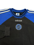 90s Adidas Sweater "Sitor" Saller Patches Schwarz Blau M
