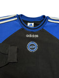 90s Adidas Sweater "Sitor" Saller Patches Schwarz Blau M