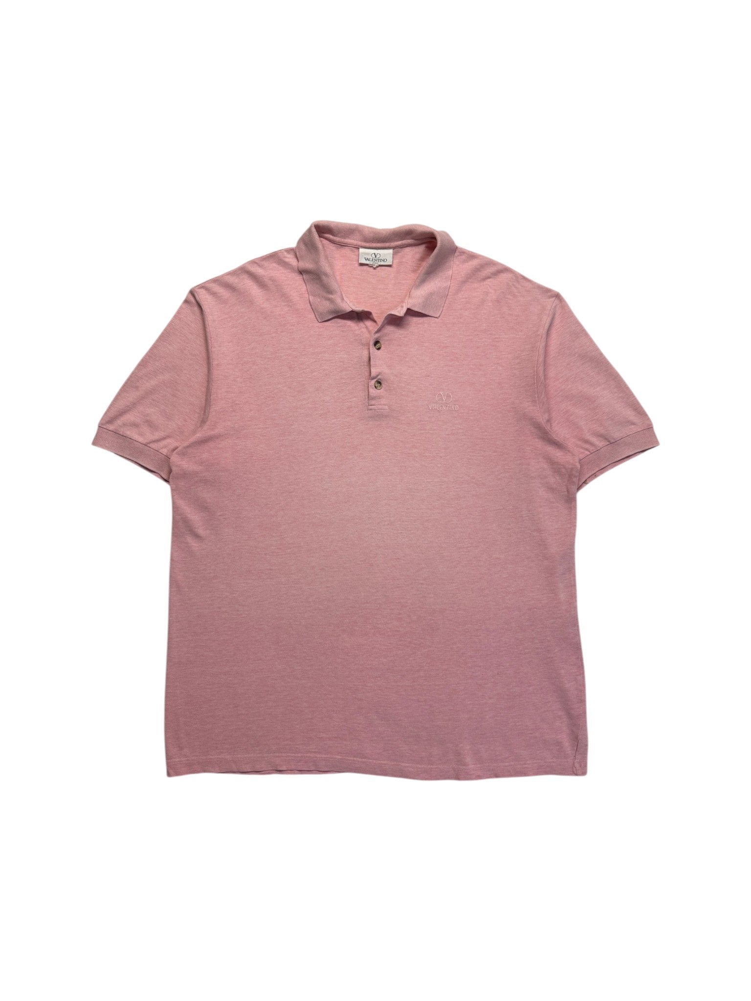90s Valentino Polo Shirt Basic Rosa XL-XXL