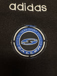 90s Adidas Sweater "Sitor" Saller Patches Schwarz Blau M