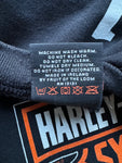 Vintage Harley Davidson Sweatshirt 1996 Cropped Frankfurt Main Made in Ireland Navy M