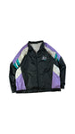 Vintage Adidas Sportjacke 90s "Team" Nylon Schwarz Lila D9 XL-XXL