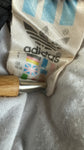 Vintage Adidas Sportjacke 90s "Team" Nylon Schwarz Lila D9 XL-XXL