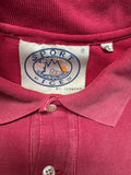 90s Iceberg Sport Polo Shirt "Sailing Silently" Used Faded Rot XL