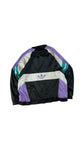 Vintage Adidas Sportjacke 90s "Team" Nylon Schwarz Lila D9 XL-XXL