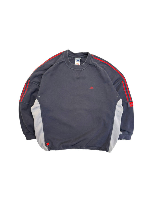 2000 Adidas Sweater Mit Kordelzug Grau M