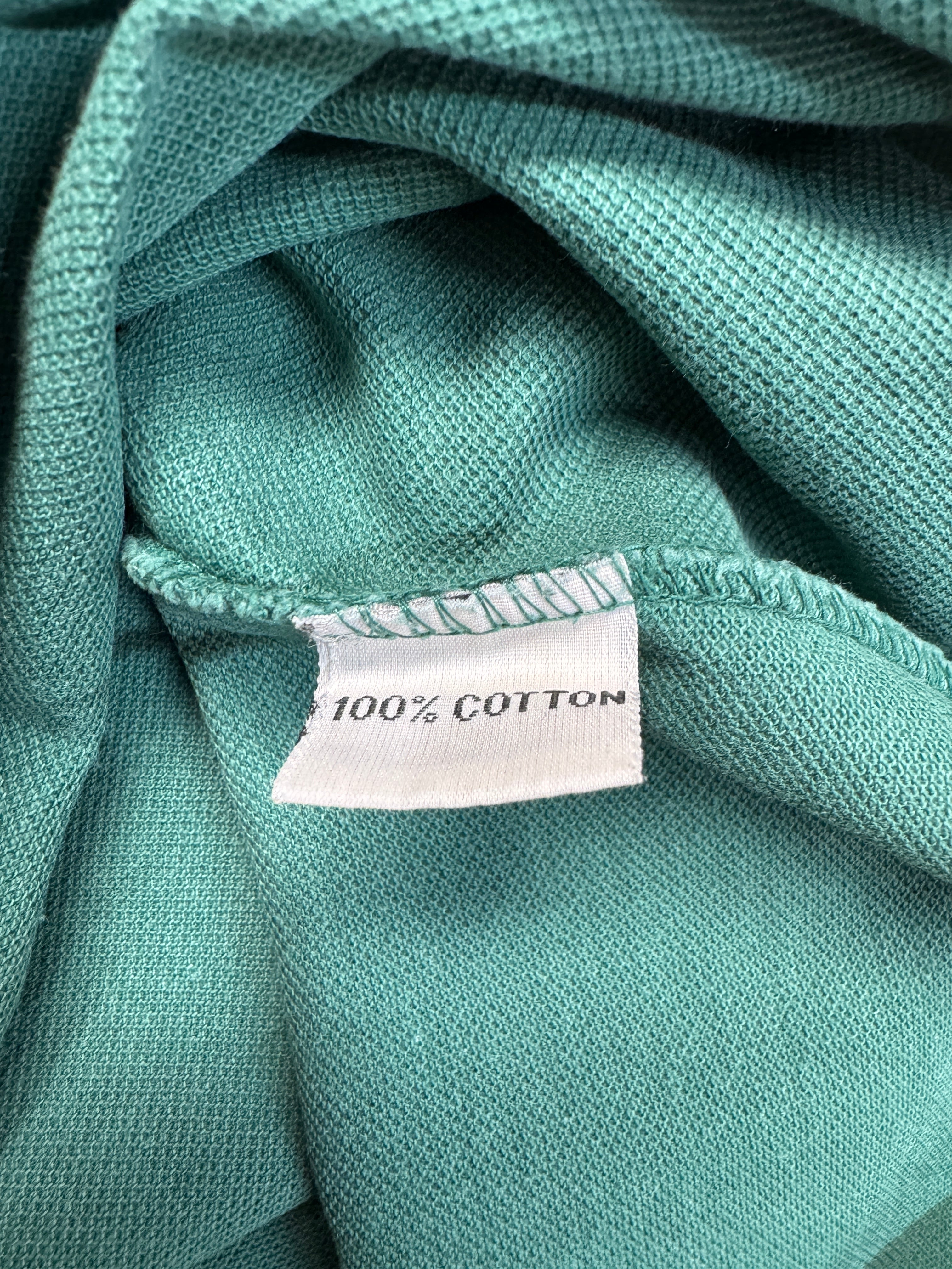 90s Iceberg Sport Polo Shirt "Sailing Silently" Used Faded Grün XL