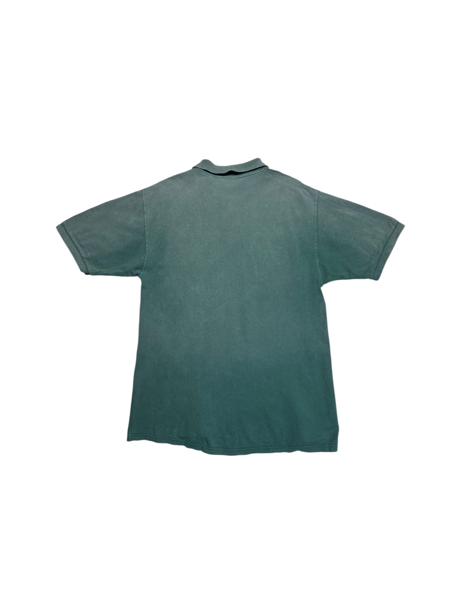 90s Iceberg Sport Polo Shirt "Sailing Silently" Used Faded Grün XL