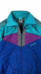 Vintage Adidas Sportjacke 80s Blau Türkis D5 M