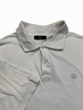 90s MCM Polo Shirt Boxy Basic Weiß L-XL