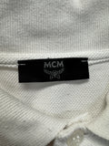 90s MCM Polo Shirt Boxy Basic Weiß L-XL