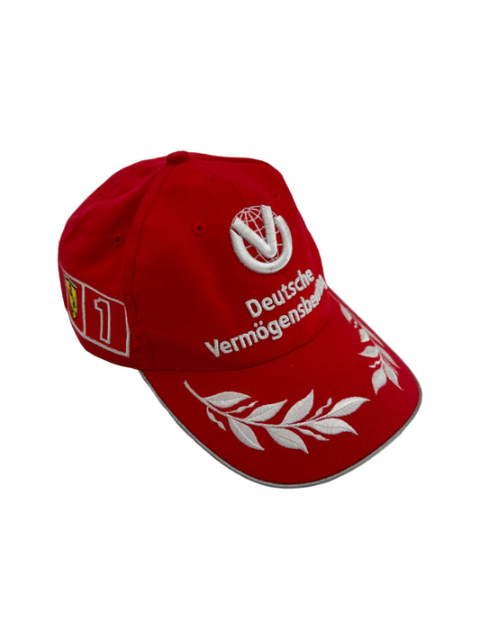 Vintage PPM Cap 90s Michael Schuhmacher x Deutsche Vermögenberatung x Ferrari Rot One Size