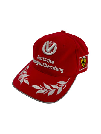 Vintage PPM Cap 90s Michael Schuhmacher x Deutsche Vermögenberatung x Ferrari Rot One Size